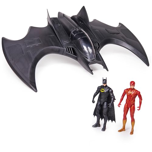DC Comics, The Flash Ultimate Batwing Set The Flash und Batman Actionfiguren, 10,2 cm Spielset, Kinderspielzeug, für Jungen und Mädchen ab 3 Jahren