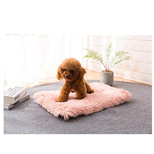 PENVEAT Bequeme beruhigende Hundebetten für große, mittelgroße, kleine Hunde Welpe Labrador Amazingly Cat Marshmallow Bed Waschbares Sofa, rosa Decke, 60 cm-23,6 Zoll