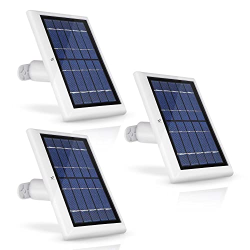 Wasserstein Solarpanel mit 13,1 ft/4 m Kabel mit 2W 5V Aufladung kompatibel NUR mit Blink Outdoor & Blink XT2/Blink XT (weiß, 3er Pack)