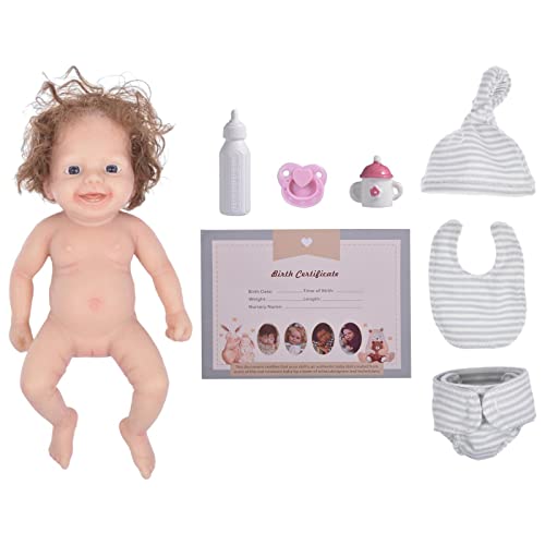 Umifica Realistische Babypuppen - lebendige Babypuppen - Lustige Puppen und 8-Zoll-Neugeborenenpuppen, lebendig, Silikon und schöne Overalls, Jungen und Mädchen