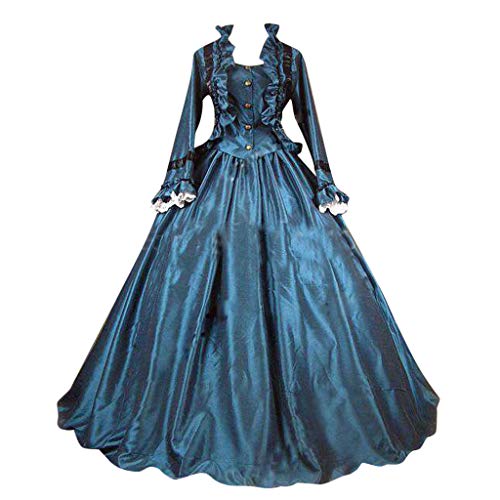 ZQTWJ Damen Mittelalter Gothic Kostüm Elegant Retro Kleider Gewand Viktorianisches Renaissance Prinzessin Barock Rokoko Kleidung SA221