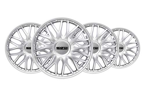 Sparco SPC1596SV Wheel Trims Roma Silver 15 Inch, Set of 4,