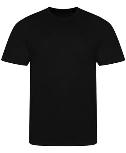 AWDis Unisex Tri-Blend T T-Shirt, Solides Schwarz, XL