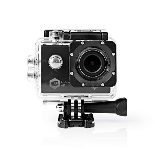 Nedis - Action-Kamera - Ultra HD 4K-Bildqualität - Vielseitige Action Cam - wasserdichte Tasche - WiFi - WLAN - 16 Mpixel - Schwarz