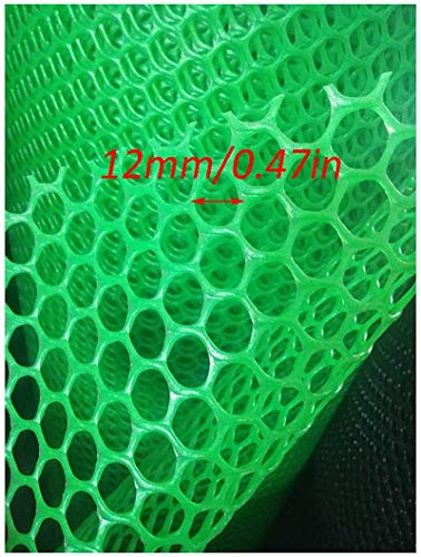 Kunststoff Gartenzaun Sicherheitsnetz Grün 12mm Clematis Netting Mesh - Ideal for Pflanzenbau, Tier, Gemüse Schutz Und Kletterpflanze Unterstützung Net (Color : Green, Size : 0.5x3m)