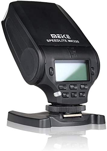 Meike MK320 Kamerablitz TTL Flash Speedlite mit LCD-Display für Panasonic & Olympus Mini Blitzschuh DSLR und spiegellose Kameras