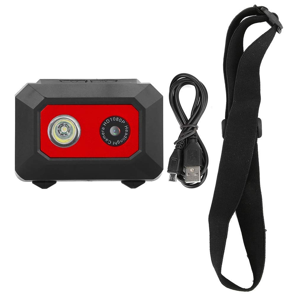 Sportkamera, Mini Usb Kopf Montierte Sport Kamera 1920 * 1080p Hd-auflösung Kamera, 120 ° Weitwinkel Unterstützung Für Sos Und Mic (Black Red)