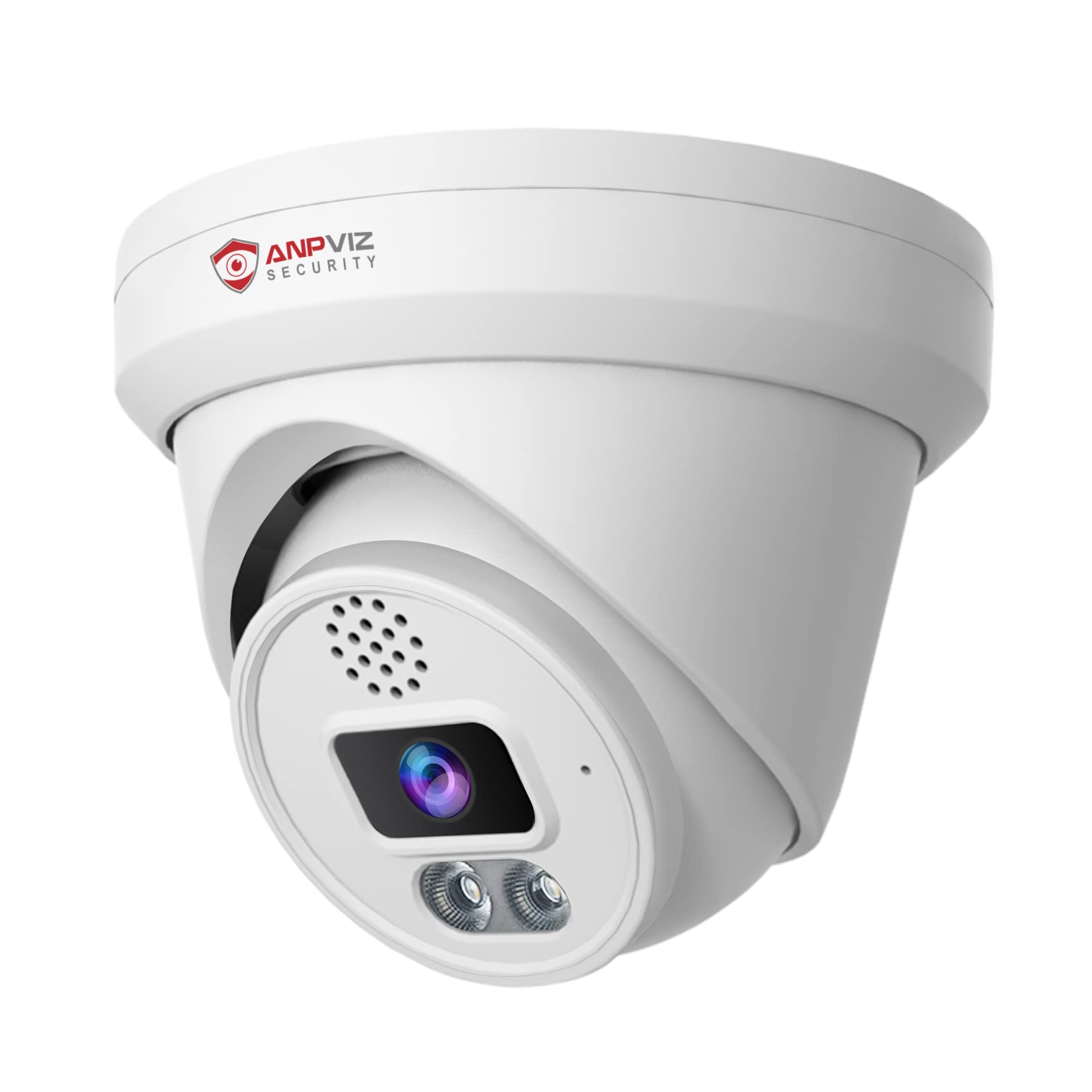 Anpviz 6MP PoE IP Kamera Outdoor mit Personen/Autoerkennung, Überwachungskamera Aussen mit Flutlicht, 30m Farb & IR Nachtsicht, Bis zu 256GB Micro SD-Kartensteckplatz, 2-Wege-Audio, IP66(U Serie)