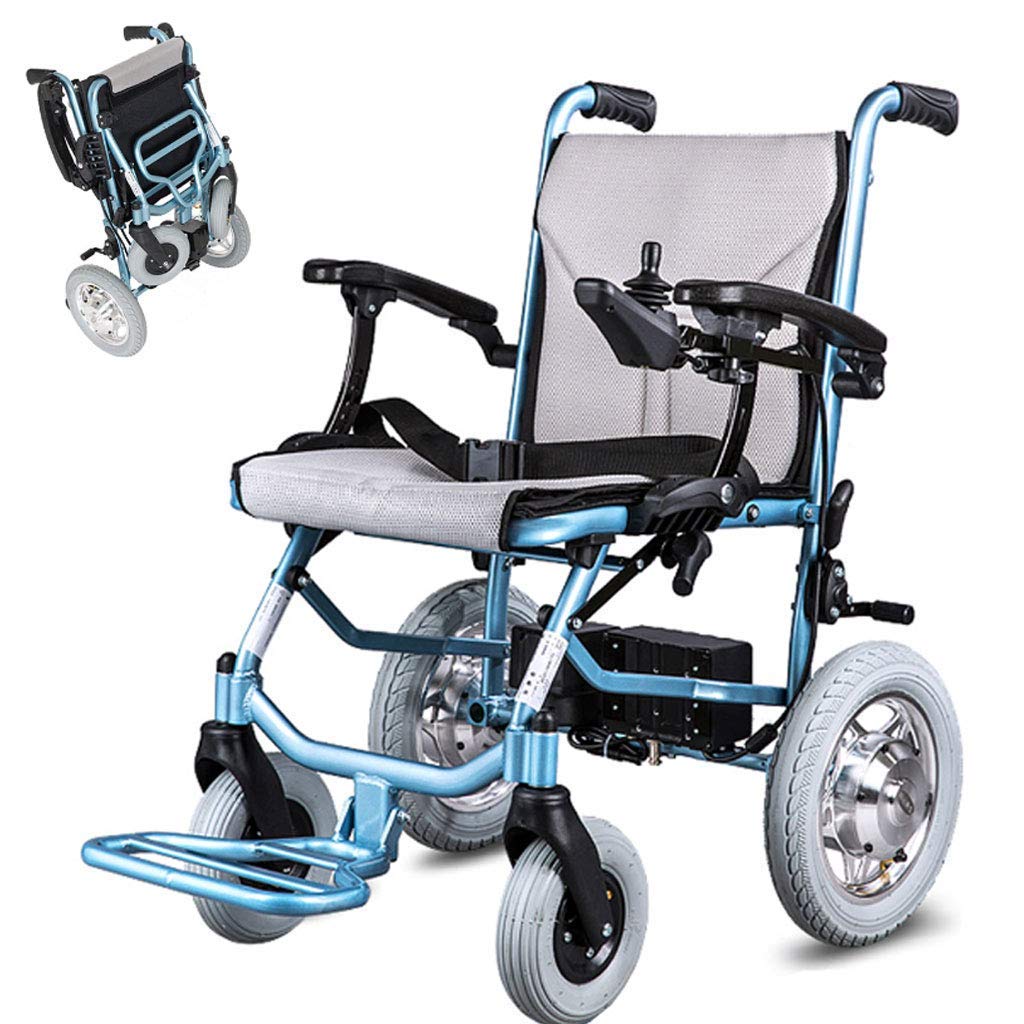 CANDYANA Folding Elektro-Rollstuhl Leichtrollstuhl Handbuch Dual Control-System 300W * 2 Motor Li-Ion-Akku für Behinderte Ältere