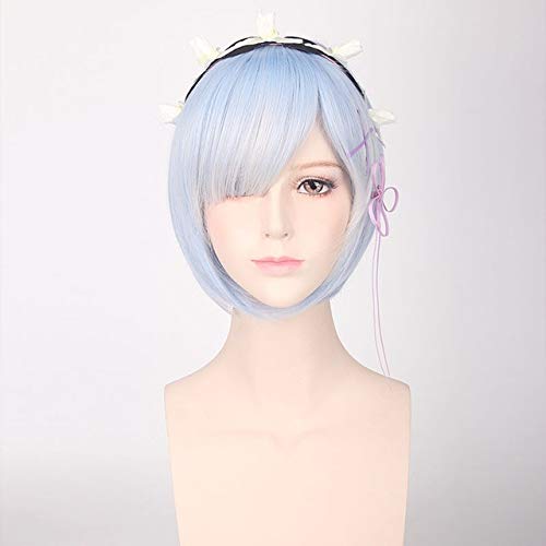 Formed Color Rem Cosplay Perücke Oder Ram Cosplay Perücken Re: Null Start Leben In Einer Anderen Welt Spielkostüm Halloween Kostüme Blau Ein Set