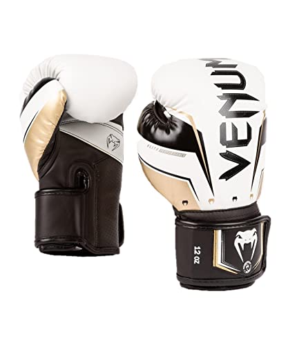 Venum Elite Evo Boxhandschuhe - Weiß/Gold - 10 Oz