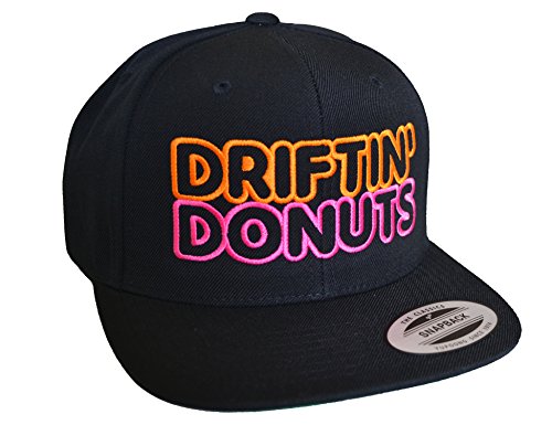 Baddery Petrolhead: Driftin' Donuts - Cap für alle Tuning-, Drift-, und Motorsport Fans - Classic Snapback von Flexfit (one Size)