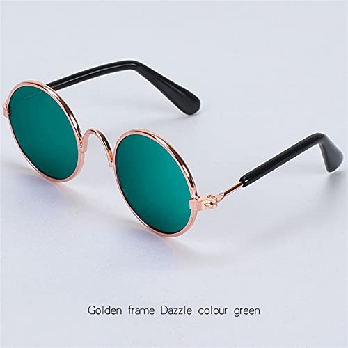 Z-LIANG Augenabnutzung Kühle Haustier Katze Gläser Hundebrille Haustierbedarf Katze Lustige Kitty Spielzeug Persönlichkeit Teddy Dog Sonnenbrille Bunte Hundezubehör Tierzubehör (Color : Green)