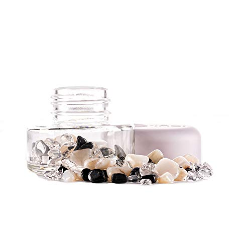 inu! Crystal Jar - YIN YANG ++ Edelsteinglas zur Vitaliserung von Wasser mit Turmalin - Milchopal - Bergkristall