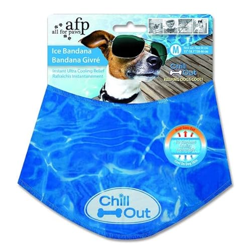 ALL FOR PAWS Chill Out - Always Cool Ice Bandana Kühlendes Hunde Halstuch für Hunde High-Tech S-L Halsband-Kühlung ohne Kühlschrank-