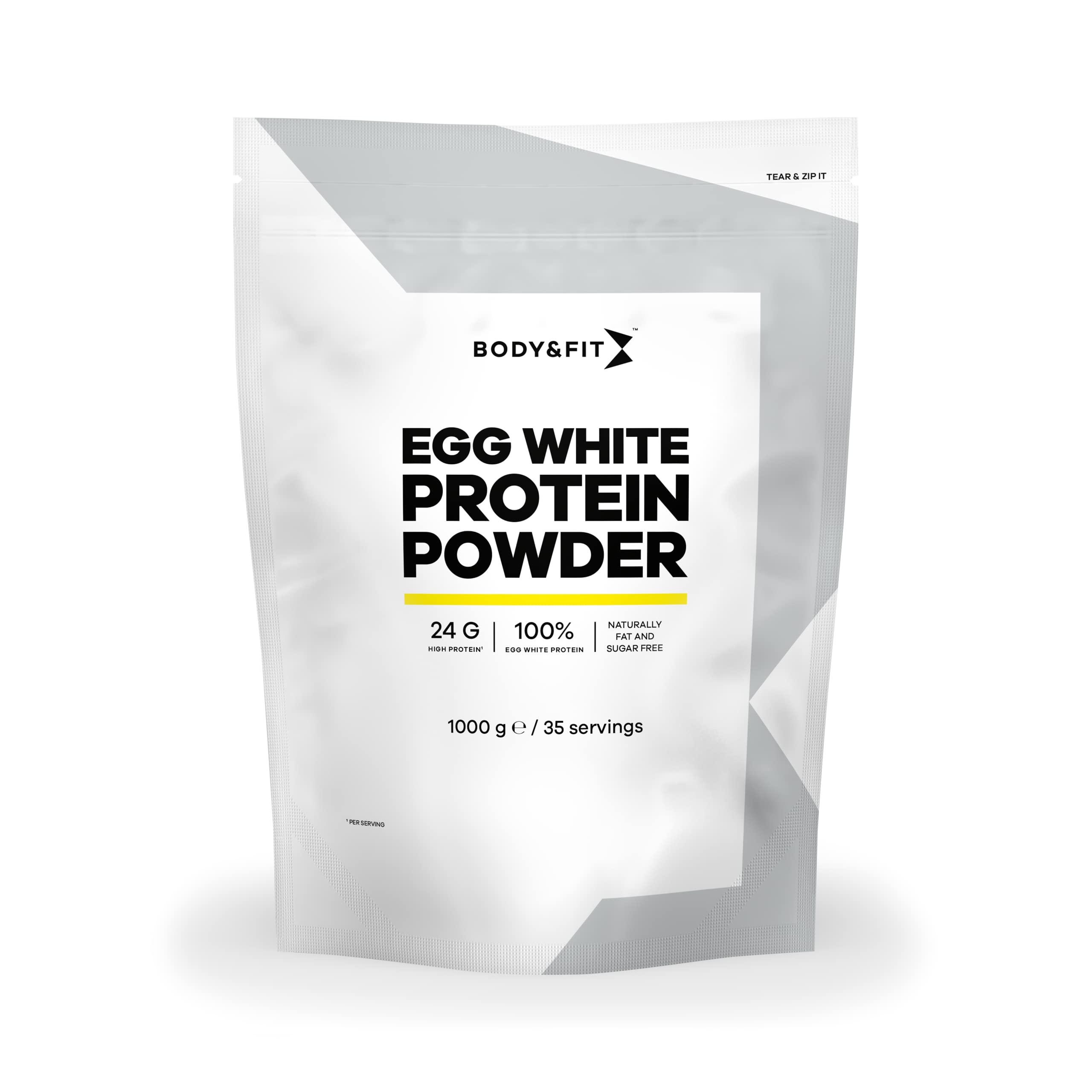 Body & Fit Egg White Protein Powder - Eiklar Pulver Natur - 1kg