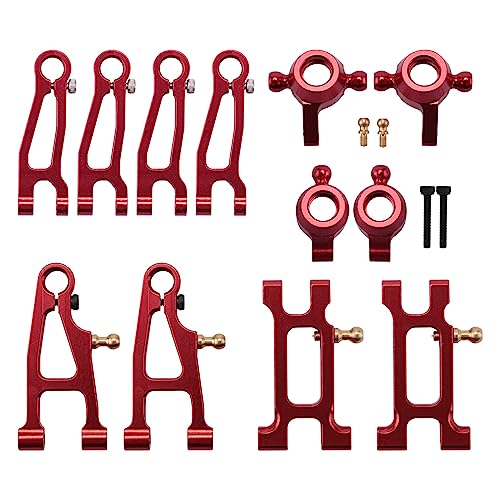 SUNXUE 12 StüCke Metal Upgrade Parts Satz NabenträGer Schwinge für SG 1603 SG 1604 SG1603 SG1604 1601 1602 1/16 RC Auto,Rot