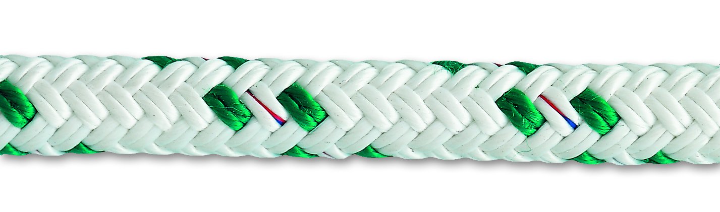 Chapuis DPY8 Polyester-Seil, vorgespannt, 1,2 T, Ø 8 mm x 100 m, weiß/grün