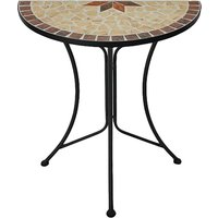 Mosaiktisch Amarillo halbrund Garten Gartentisch Outdoor Esstisch Mosaik Tisch