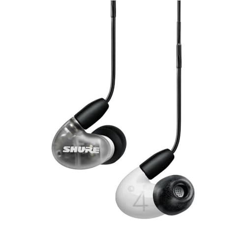 Shure AONIC 4 kabelgebundene Sound Isolating Ohrhörer, detailreicher Klang, Zweifach-Hybrid-Treiber, In-Ear, abnehmbares Kabel, hochwertig und robust, kompatibel mit Apple- und Android-Geräten – Weiß