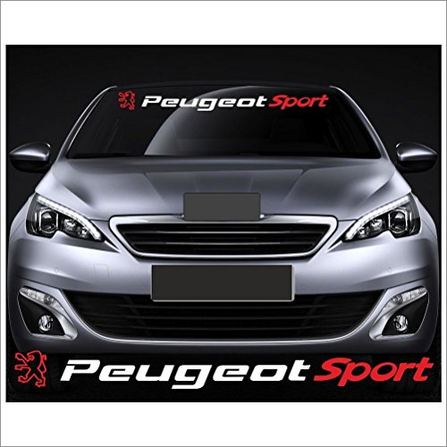 Aufkleber Kit"Peugeot Sport" Aufkleber 100 cm", Aufkleber mit Montage Set inkl."Estrellina-Montage-Rakel®" & „Estrellina-Glücksaufkleber®