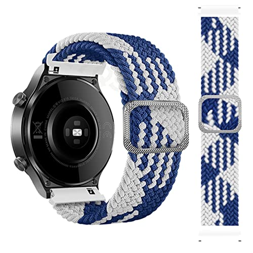 TRDYBSK Geflochtenes Correa Armband für Coros APEX Pro/APEX 46 42 mm Smartwatch Armband PACE 2 PACE2 Armband Correa (Farbe: Blau und Weiß, Größe: für Coros Pace 2)