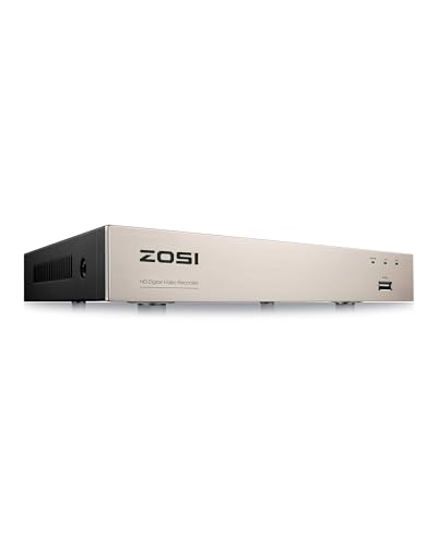 ZOSI 8CH H.265+ 4in1 1080N 720P HD DVR Receiver Netzwerk Digital Video Recorder Aufzeichnungsgerät ohne Festplatte, HDMI VGA Ausgang, Unterstützt AHD TVI CVI Analog 720P 1080P Kamera