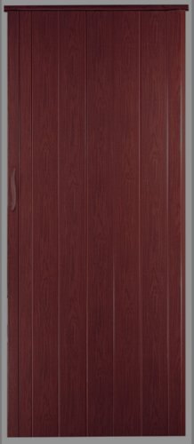 Falttür Schiebetür Tür mahagoni farben mit Schloß/Verriegelung Höhe 202 cm Einbaubreite bis 109 cm Doppelwandprofil Neu