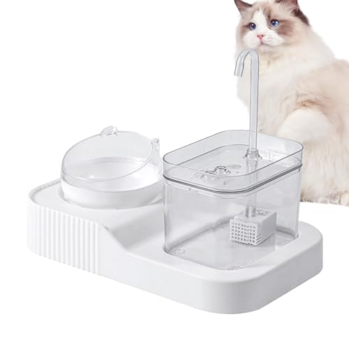 Futternapf für Haustiere | 2-in-1-Futternapf mit Wasserflasche | Katzenfutternapf mit großer Kapazität, automatischer Wasserspender für Haustiere, große und kleine Katzen