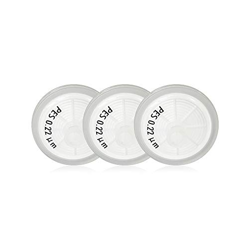 Allpure Biotechnology Spritzenfilter, PES-Membran, nicht sterilisiert, Durchmesser 25 mm, Porengröße 0,22 μm, für Laborfilter, 100 Stück, PES-25mm-0.22μm, weiß