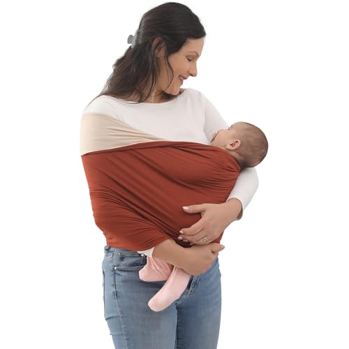 Mamas Bonding Comforter Babytrage, Leichte Babytrage Mit Brustgurt Für Mama Und Papa, Verstellbare Babytrage Für Neugeborene Bis 50 Pfund (C,82cm*73cm)
