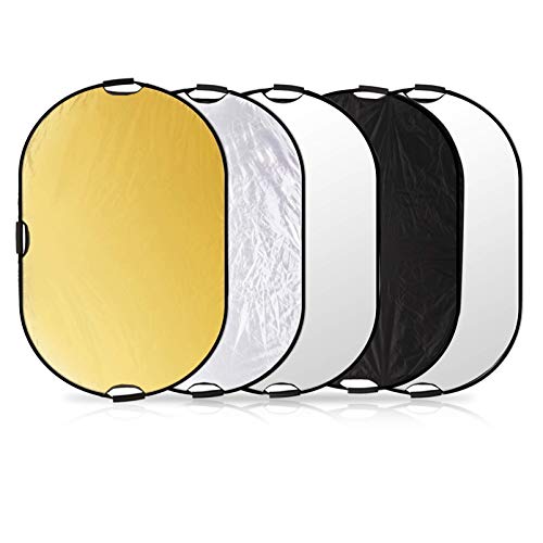 Selens 5-in-1 120x180cm Oval Reflektor Tragbarer Faltbarer für Fotografie Fotostudio Beleuchtung und Außenbeleuchtung