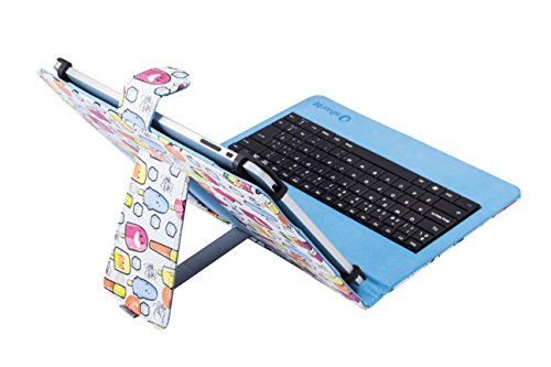 Silver HT 'Bedruckte NANOHOOP Cool Ice Pop Universal Schutzhülle mit Micro USB Tastatur für Tablet 9 – 10.1 ", blau