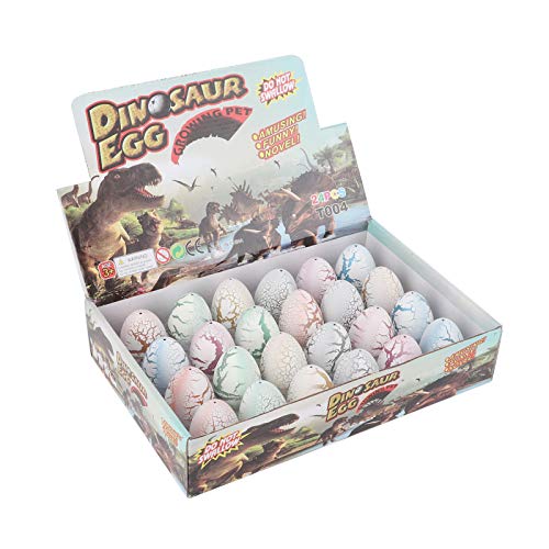 24 Stück Dinosaurier Eier Spielzeug, Ostern Dinosaurier Eier Schlüpfen Wachsen Dino Drache Schlüpfen Dinosaurier Osterei(Weiß)