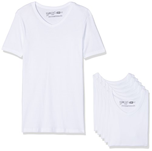 Dim T-Shirt Mit V-Ausschnitt Low Cost Ecodim 100% Baumwolle Multipack Herren x6