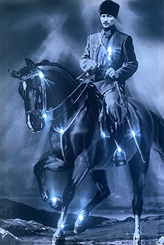 Samarkand - Lights LED-Bild mit Beleuchtung LED- Bilder Leinwandbild 65 x 45 cm Leuchtbild Wandbild ATATÜRK