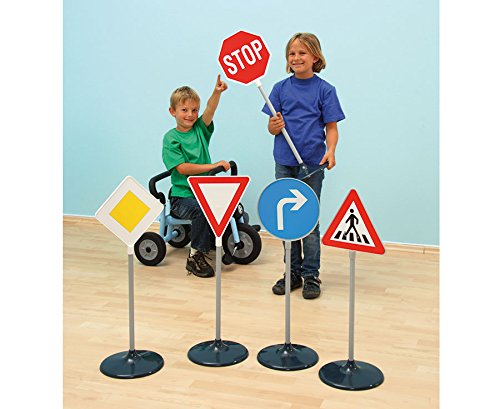 Betzold Verkehrszeichen-Set Kinder 10 Schilder groß - Verkehrserziehung Straßenverkehr Verkehrsschilder Grundschule