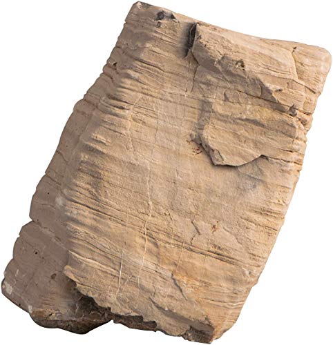 sera Rock Desert XXL ca. 6 kg - Hellbeiger Naturstein mit horizontalen Furchen