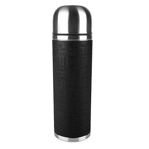 emsa Isolierflasche SENATOR, 1,0 Liter, Manschette schwarz