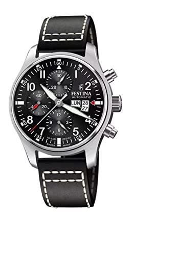 Festina Herren Analog Automatik Uhr mit Leder Armband F20150/6