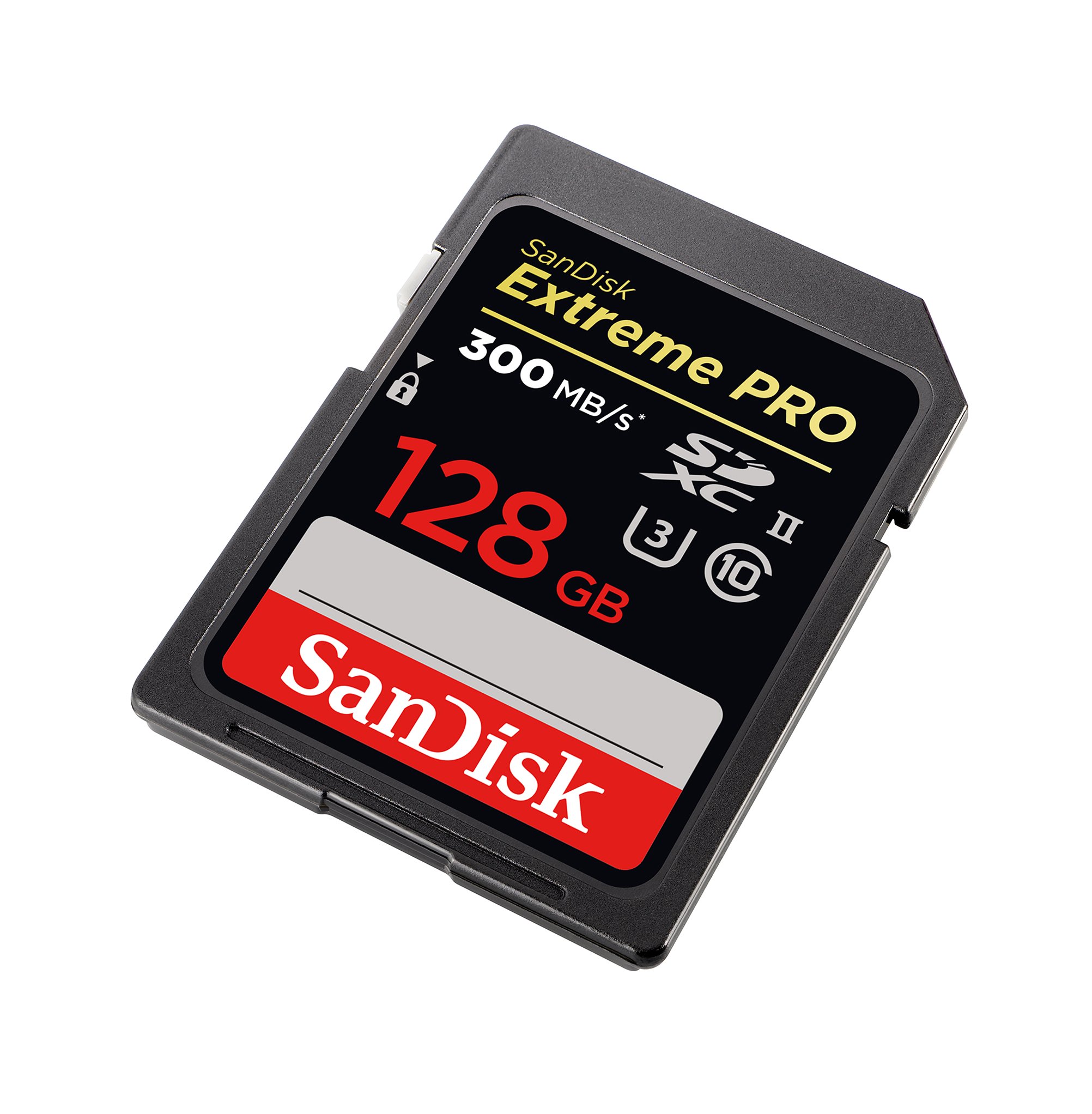 SanDisk Extreme PRO 128 GB SDXC-Speicherkarte bis zu 300 MB/Sek, UHS-II, Class 10, U3