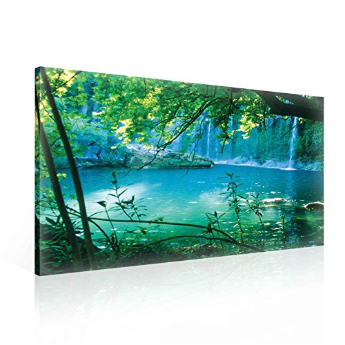 Wald See Wasser Natur Leinwand Bilder (PP1508O1FW) - Wallsticker Warehouse - Size O1 - 100cm x 75cm - 230g/m2 Canvas - 1 Piece