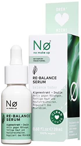Nø balance tøday Re-Balance Serum mit Algenextrakt, Meeresmineralwasser und Inulin – ausgleichendes Gesichtsserum für eine gesunde Hautflora ohne Unreinheiten | 20 ml (1er Pack)