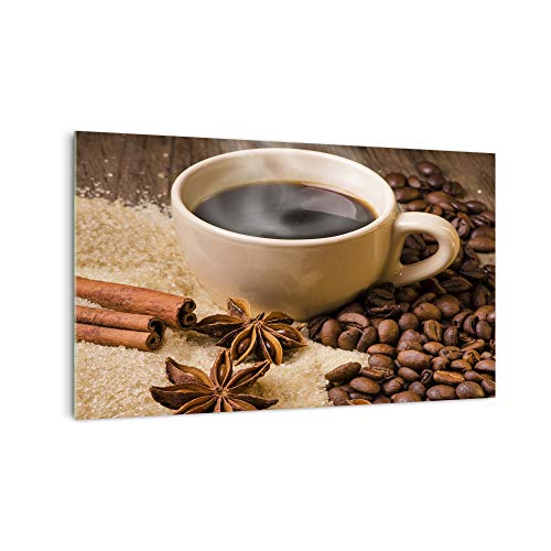DekoGlas Küchenrückwand 'Kaffee mit Zimt' in div. Größen, Glas-Rückwand, Wandpaneele, Spritzschutz & Fliesenspiegel
