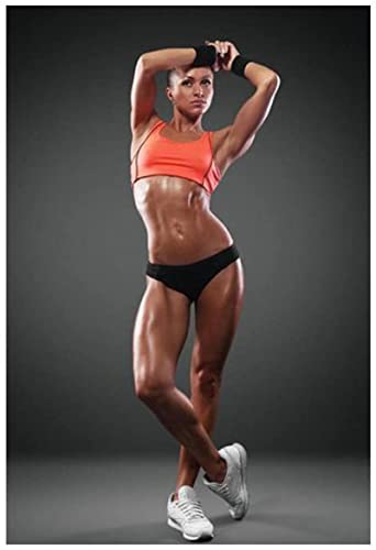 SXXRZA Poster Bild 40x60cm Rahmenlose Sexy Girl Fitness Poster Bodybuilding Gym Inspirierende Fitness Bild Workout Workout Poster Home Gym Dekoration