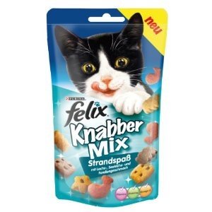 8x60g Felix Snack KnabberMix Strandspaß Katzensnack