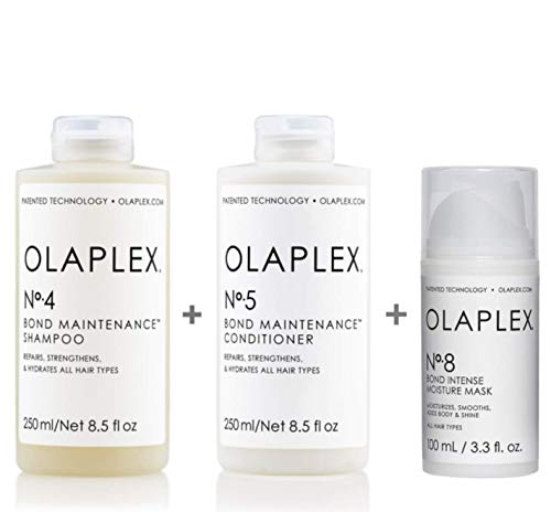Olaplex Set - Olaplex Bond Maintenance Shampoo No 4 250ml + Olaplex Bond Maintenance Conditioner No 5 250ml + Olaplex Bond Intense Moisture Mask No 8 100ml
