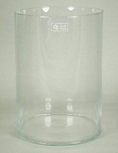 INNA-Glas Windlicht Titus, Zylinder - rund, klar, 35cm, Ø 25cm - Kerzenglas - Zylinder Vase