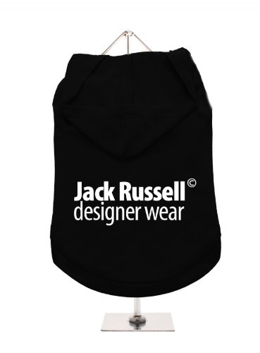 "Jack Russell© Designer Wear" UrbanPup Hunde-Hoodie Hoodie (schwarz/weiß)