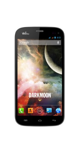 Wiko Darkmoon 11,9 cm (4,7 Zoll) Smartphone (IPS HD-Touchscreen mit Gorilla Glas, Quad-Core, 1,3GHz, Dual-SIM, 8 Megapixel Kamera, 4GB interner Speicher, 1GB RAM, Android 4.2) schwarz